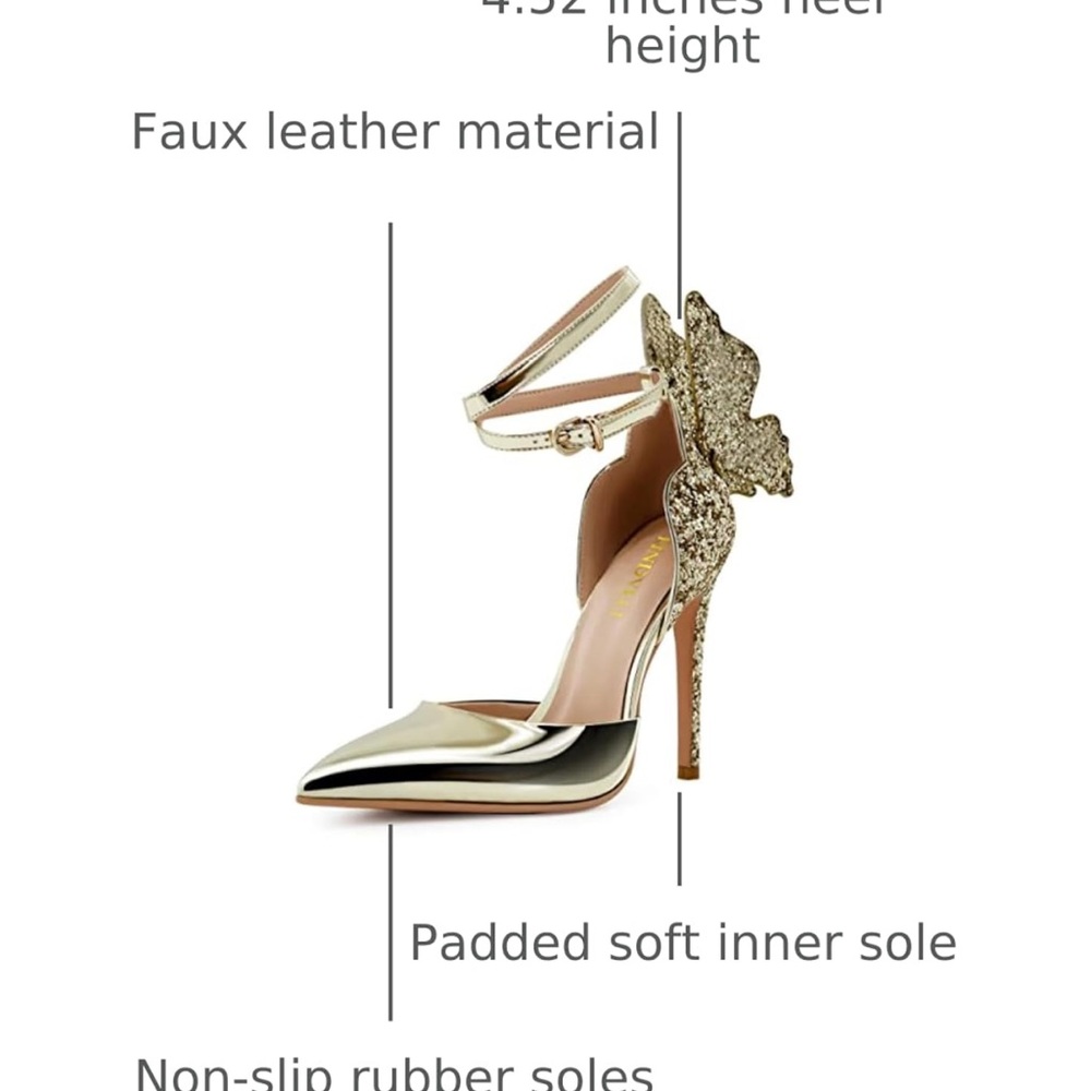 Elegant Silver Glitter Heels
